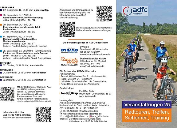 Seite des Veranstaltungskalenders mit Terminen