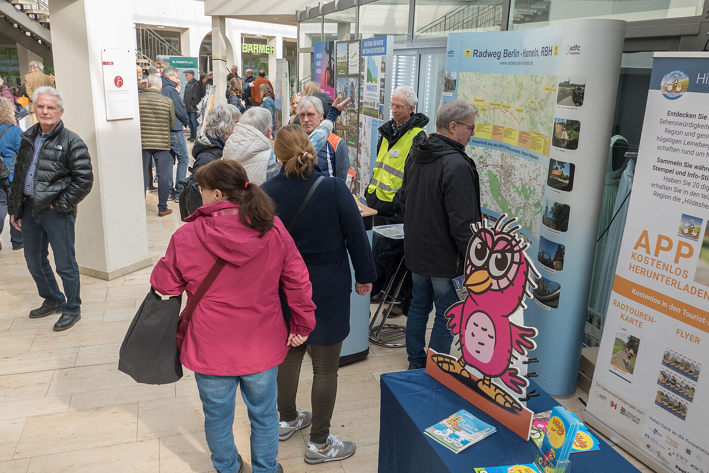 Messestand mit Stellwand Radweg Berlin Hameln