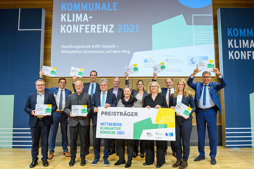 Gewinner Bundeswettbewerb Klimaaktive Kommune 2021 Die Preisträger*innen im Wettbewerb "Klimaaktive Kommune 2021".